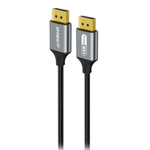 (LS) mbeat® Tough Link 1.8m 16K DP to DP Cable - Space Grey 40Gbps 180cm × 2.2cm × 1.10cm