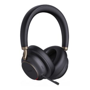 Yealink BH76 Plus with Charging Stand UC Black USB-C/A Bluetooth Stereo Headset, 5Mic Beamforming Noise Cancellation Talk time up to 35h