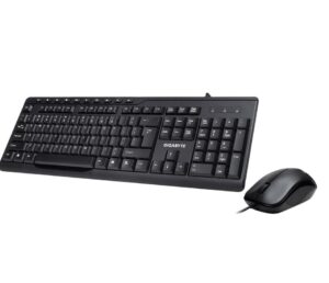(LS) Gigabyte KM6300 USB Wired Keyboard & Mouse Combo multimedia controls 1000dpi Adjustable Portable slim receiver Stylish design comfort