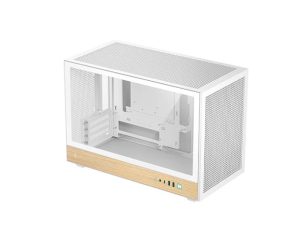 DeepCool CH260 Wood White High Airflow Compact Micro-ATX Wood Grain Case.USB3.0×2、Gen2 Type-C x1、Audio/Mic×1