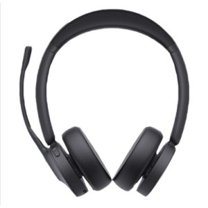 Yealink WH64 Hybrid Dual with Charging Stand, enhanced noise‑cancelling microphone technology, hybrid connectivit, upright desktop charging stand.