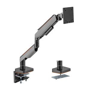 Brateck Single Heavy-Duty Gaming Monitor Arm Fit Most 17'-49' Monitor Up to 20KG, Fit Curved Monitor, VESA 75x75,100x100 (LS)