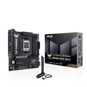 ASUS TUF GAMING B850M-PLUS WIFI7, AM5,B850,4DDR5 256GB,PCIe5.0,M.2x3,WiFi7,BT5.4,2.5GbE,USB20G,DP,HDMI,mATX,3yr wty