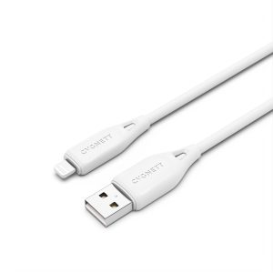 Cygnett Essentials Lightning to USB-A (2.0) Cable (1M) - White (CY4700PCCAL), 2.4A/12W, 480Mbps, Turbo Charge, Apple iPhone, 2 Years Warranty