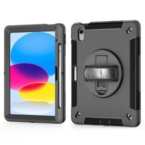 USP Rugged Apple iPad Pro (10.5') (2nd Gen) Case Black- Built-in-Kickstand, Hand & Shoulder Straps, 3 Years Warranty