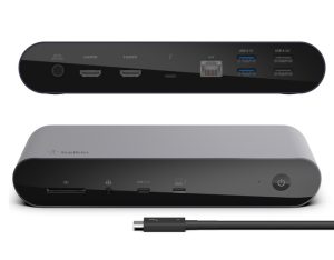 EOL Belkin Connect Pro Thunderbolt 4 Dock - Space Grey (INC006auSGY),4xUSB-A,1xSD,1xUSB-C, 8K @ 30Hz, 4K @ 60Hz, Thunderbolt 4 certified, 2 Years Warr