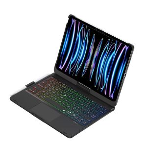 USP Rugged Apple iPad Air (11') (M4/M3/M2) (8th/7th Gen/6th Gen) Keyboard with Case Black - 360° Friction Hinge, Integrated Holder, 3 Years Warranty