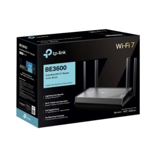 TP-Link Archer BE220 BE3600 Dual-Band Wi-Fi 7 Router(WIFI7) 688Mbps 2.4 GHz + 2882 Mbps 5 GHz, 4× external Antennas, 2.0 GHz Quad-Core CPU
