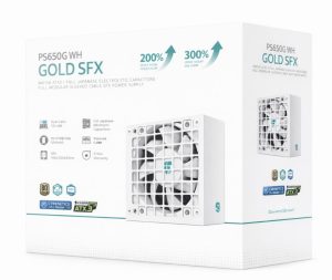 DeepCool PS650G WH 650W Gamer Storm SFX ,Full Japanese Electrolytic Capacitors, Cybenetics Platinum /PPLP Gold, Fluid Dynamic Bearing