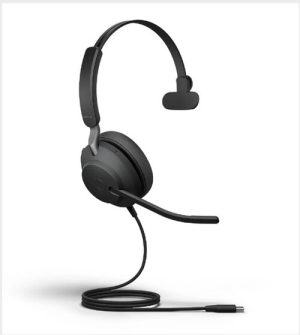 Jabra Evolve2 40 SE Wired USB-C/A MS Mono Headset, 360° BusyLight,Cancels more noise than ever before, Teams-certified means teams are satisfied, 3-mi