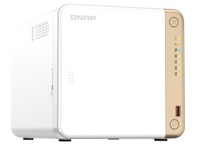 QNAP TS-462-4G 4-Bay desktop NAS, Intel® Celeron® N4505 dual-core, 4 GB DDR4 onboard not expandable, 4 x 3.5'/2.5' SATA 6Gb/s drive bays, 2 x M.2 2280