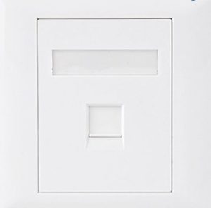 Astrotek CAT5e RJ45 Wall Face Plate 86x86mm 1 Port Socket Kit