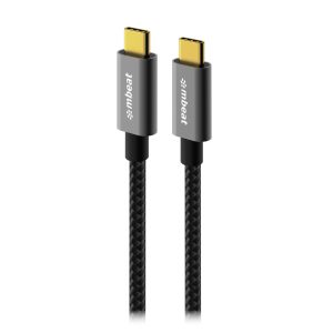 (LS) mbeat® Tough Link 1.8m USB 3.2 Gen2 USB-C Cable - Space Grey transfer at speeds up to 10Gbps Video Resolution: Maximum 4K/60Hz