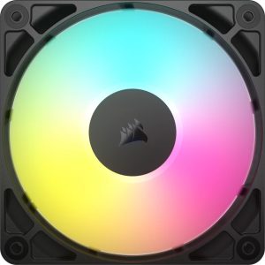 Corsair RS120 ARGB 120mm PWM Fan Single Pack, STATIC PRESSURE Flow Type, 2100 RPM, 72.8 CFM, 36 dBA
