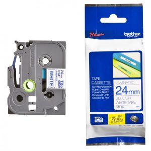 Brother 24MM Blue On White TZ Tape