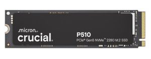Crucial P510 2TB Gen5 2280 NVMe M.2 SSD 10,000 / 8,700 MB/s R/W 1200TBW 1.4M IOPS 1.5M hrs MTTF Full-Drive Encryption 5yrs Tray