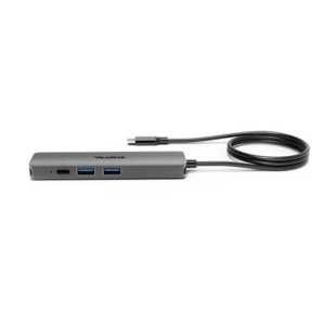 Yealink BYOD Box Cable Hub, with 1.5m USB-C Cable (USB-C to USB-A adapter included), easy plug&play setups, Support to charging the connected laptop