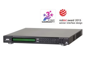 Aten Professional Matrix 8x9 4K HDMI Matrix with Scaler, Seamless Switch, control via front-panel pushbuttons, IR remote and RS232 control