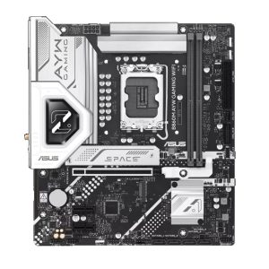 ASUS B860M AYW GAMING WIFI Micro-ATX Motherboard Up to 128GB DDR5 (2x Slots), 1 x PCIe 4.0, 2 x M.2 slots, WiFi 6,