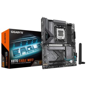(LS) Gigabyte X870 EAGLE WIFI7 AMD AM5 ATX Motherboard 4x DDR5~256GB,3x PCIe x16, 3x M.2, 4x SATA 6, 4x USB 3.2, 4x USB2.0, 2x USB-C