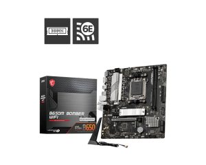 MSI B650M BOMBER WIFI AMD AM5 MATX Motherboard, 2x DDR5 ~128GB, 1x PCI-E x16, 2x M.2, 4x SATA,  6x USB 2.0