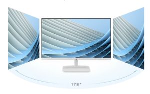 ViewSonic 24' White Office Ultra Thin FHD IPS, 100Hz, 1ms MPRT, 178°/178°, HDMI, VGA, Borderless 3‑Side Design, Low Blue Light, Flicker‑Free, 3YARW