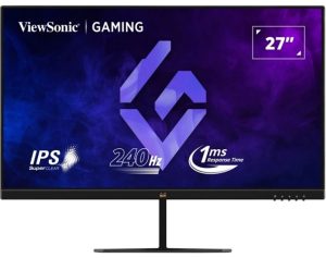 ViewSonic 27' Full HD 100Hz SuperClear IPS Panel with DisplayPort HDMI and VGA Speakers 2W VESA mount Monitor, 3YARW