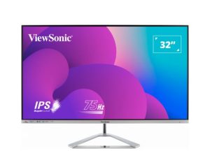 ViewSonic 32' Office Professional Stylish Elegant & Ultra Thin bezel, SuperClear IPS  4ms, FHD,HDMI,DP,VGA,Speakers,Low Energy 26w,V100,Monitor,3YARW