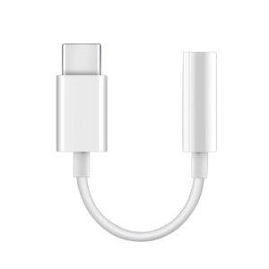 USP Type C to Aux 3.5mm DAC Headphone Jack Adapter - White (ALTAC), Lightweight & Portable, Corrosion Resistance, 2 Years Warranty