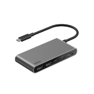 Belkin Connect 5-Port USB-C Hub With Dual USB-C Ports - (AVC022fqSGY), 100W PD, 5Gbps, 1x 4K HDMI, 2x USB-A, 2x USB-C, 2 Years Warranty