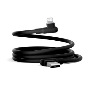 Cygnett DriveSync Right Angled Silicone Lightning to USB-A Cable (0.7M) - (CY5667CCACB), 2.4A/12W, 480Mbps, Drive & Sync, 2 Years Warranty