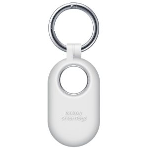 Samsung Galaxy SmartTag 2 Silicon Case - White (EF-PT560CWEGWW),*AU STOCK*, Soft-Touch Protection, Built-in Carabiner Ring, 1 Years Warranty