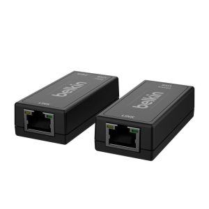 Belkin Cybersecurity and Secure KVM Extender Copper CAT6 USB Transmitter and Receiver, VELCRO® Tape ,TAA compliance, 3-Year Warranty