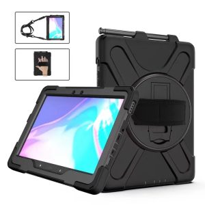 USP Rugged Samsung Galaxy Tab Active5 Pro/Tab Active4 Pro/Tab Active Pro (10.1') Case Black- Built-in-Kickstand,Hand & Shoulder Strap,3 Years Warranty
