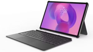Lenovo Idea Tab Pro (12.7') Bluetooth Keyboard Pack - Storm Grey (ZG38C06017), Built-in-Kickstand, 2-iin-1 Pack, POGO Connector, 1 Year Warranty
