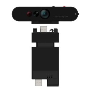 Lenovo ThinkVision MC60 (S) Monitor Webcam 1080p IR & RGB dual‑sensor Adjustable FOV: 65°-90° AI enhance noise‑cancelling MIC Physical privacy shutter