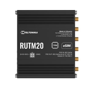 Teltonika RUTM20 COMPACT 5G ROUTER, Global 5G Telit, Dual SIM & eSIM, Active PoE, PSU included