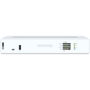 Sophos XGS 108 Security Firewall Appliance, Desktop, FW 12.5G, TP 2.5G, VPN 8.25G, 6x2.5GbE, 1xSFP.