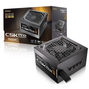 Antec CSK1000 PRO Sem-Modular ATX 3.1, PCI-E 5.1 for 4090, 5090 & 7900, 9070 High Quality Jap Capacitors, Performance and Reliability, PSU
