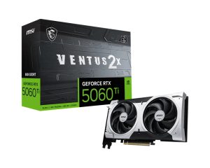 MSI nVidia GeForce RTX™ 5060 Ti 8G VENTUS 2X PLUS, PCI Express® Gen 5 x16 (uses x8), Boost: 2572 MHz, CUDA 4608 Units, 8GB GDDR7, HDMI™ x 1