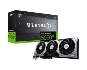 MSI nVidia GeForce RTX™ 5060 Ti 8G VENTUS 3X OC, PCI Express® Gen 5 x 16, Boost: 2602 MHz, CUDA 4608 Units, 8GB GDDR7, HDMI™ x 1