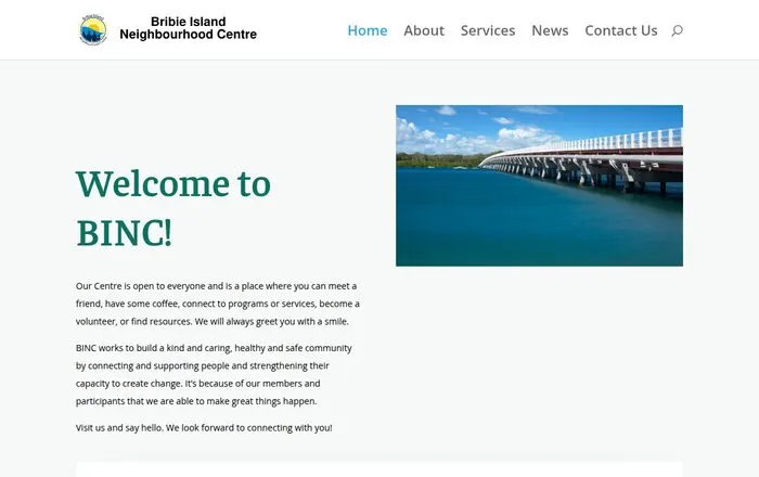 Bribie Island Neighbourhood Centre website — designed by Virtue IT