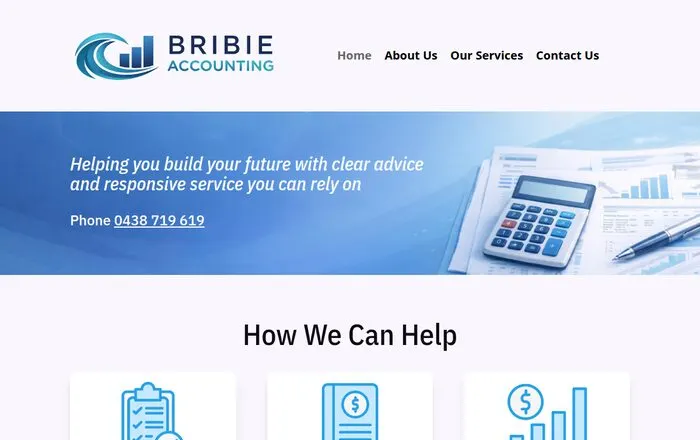 Bribie Accounting Services website
