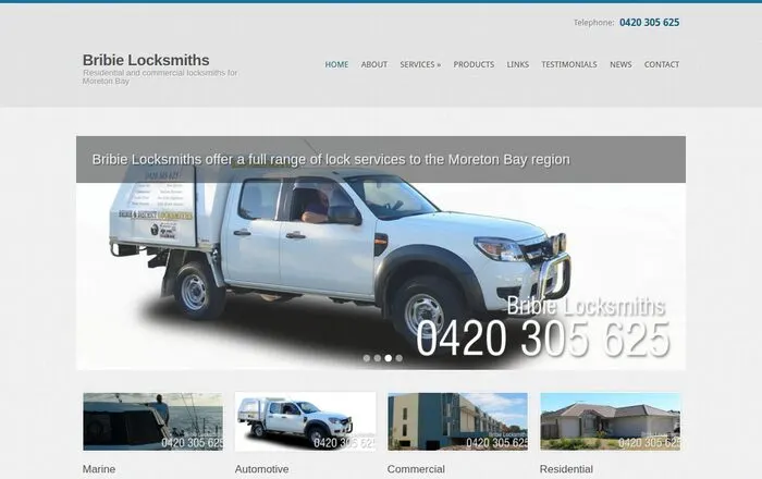 Bribie Locksmiths website